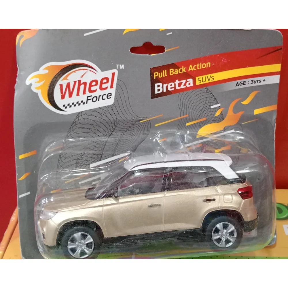 Centy Toys Kid Bretza Suv Pull Back Action Miniature Toy (Gold White) - Premium Toy Cars and Trains Set for Kids Fun