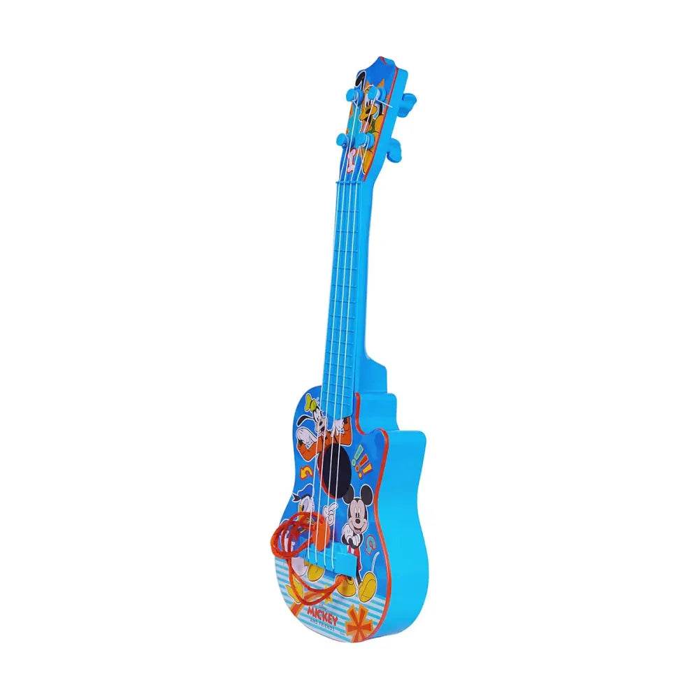 Kriddaank Mickey Mouse toy guitar in blue with colorful cartoon design for kids