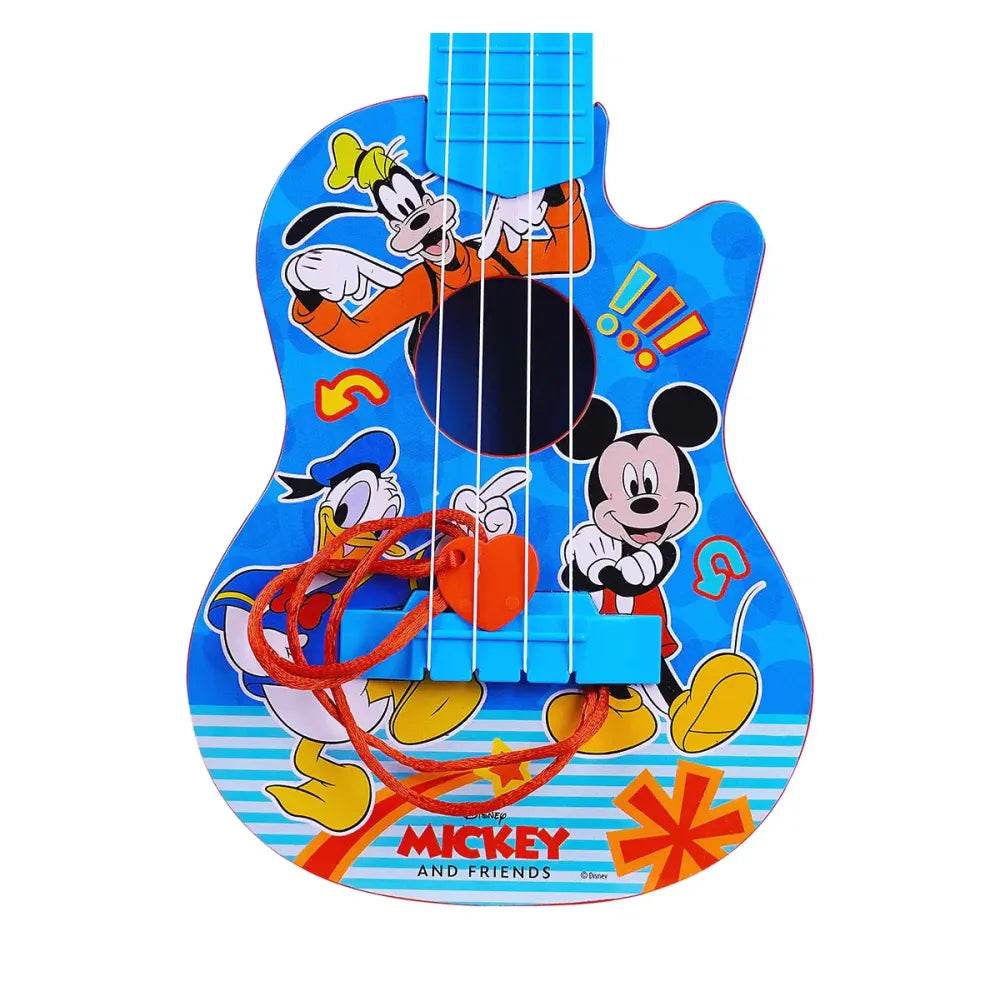 Kriddaank Mickey Mouse toy guitar with colorful Goofy and Donald Duck design for kids