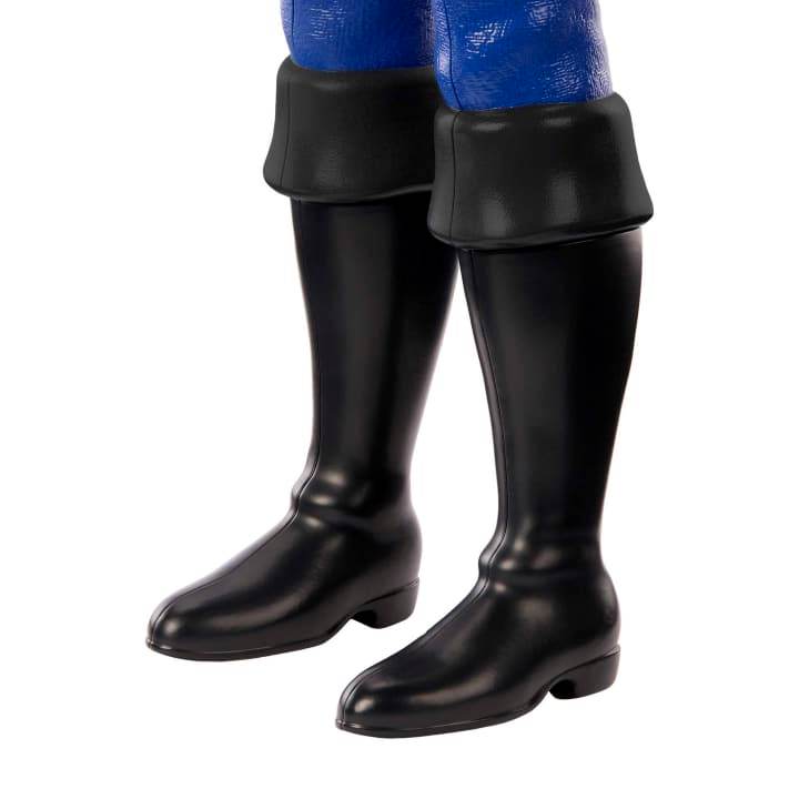 Close-up of black boots on Disney Prince action figure from T-Rex the toyland Sitamarhi