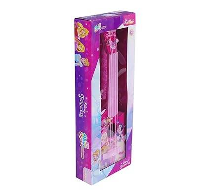 Kriddaank pink guitar for children featuring Disney princess characters, perfect for young music lovers