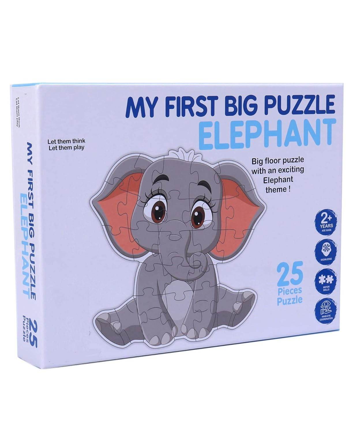 Educational animal puzzle for preschoolers featuring a 25-piece elephant floor puzzle by T-Rex the toyland Sitamarhi