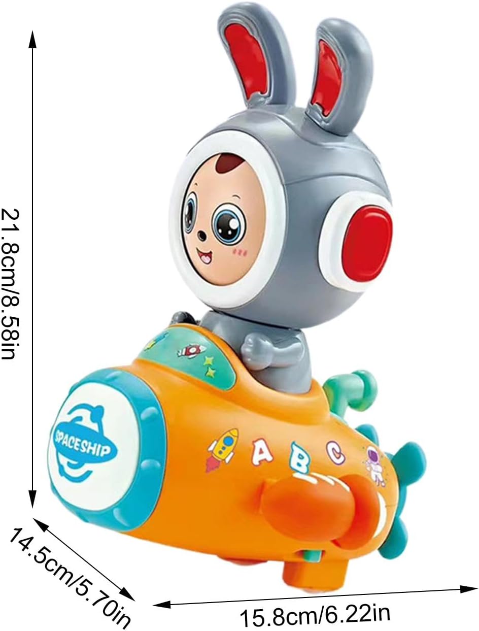 Face changing rabbit musical toy with colorful spaceship design and interactive features by T-Rex the toyland Sitamarhi
