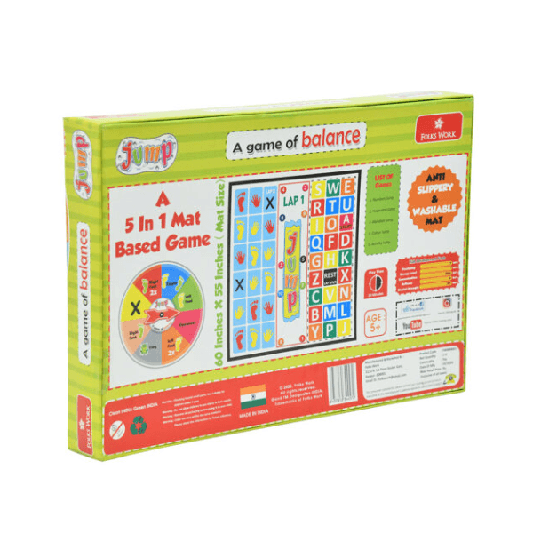 Folks work jump game for kids with 5 in 1 mat based balance game and washable anti slippery mat
