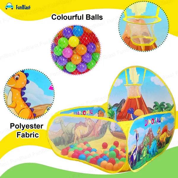Dinosaur ball pool for kids with colorful balls and polyester fabric by BALAK