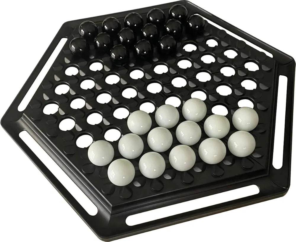 Funskool Abalone, Strategy Game, Board Game for Kids, Adults, Educational, 2 Players, 24 Black & White Marbles, Family Fun, Learning Activity Toy for Childrens, Gift Set for Kid, Ages 7+ Years - T-Rex the toyland Sitamarhi