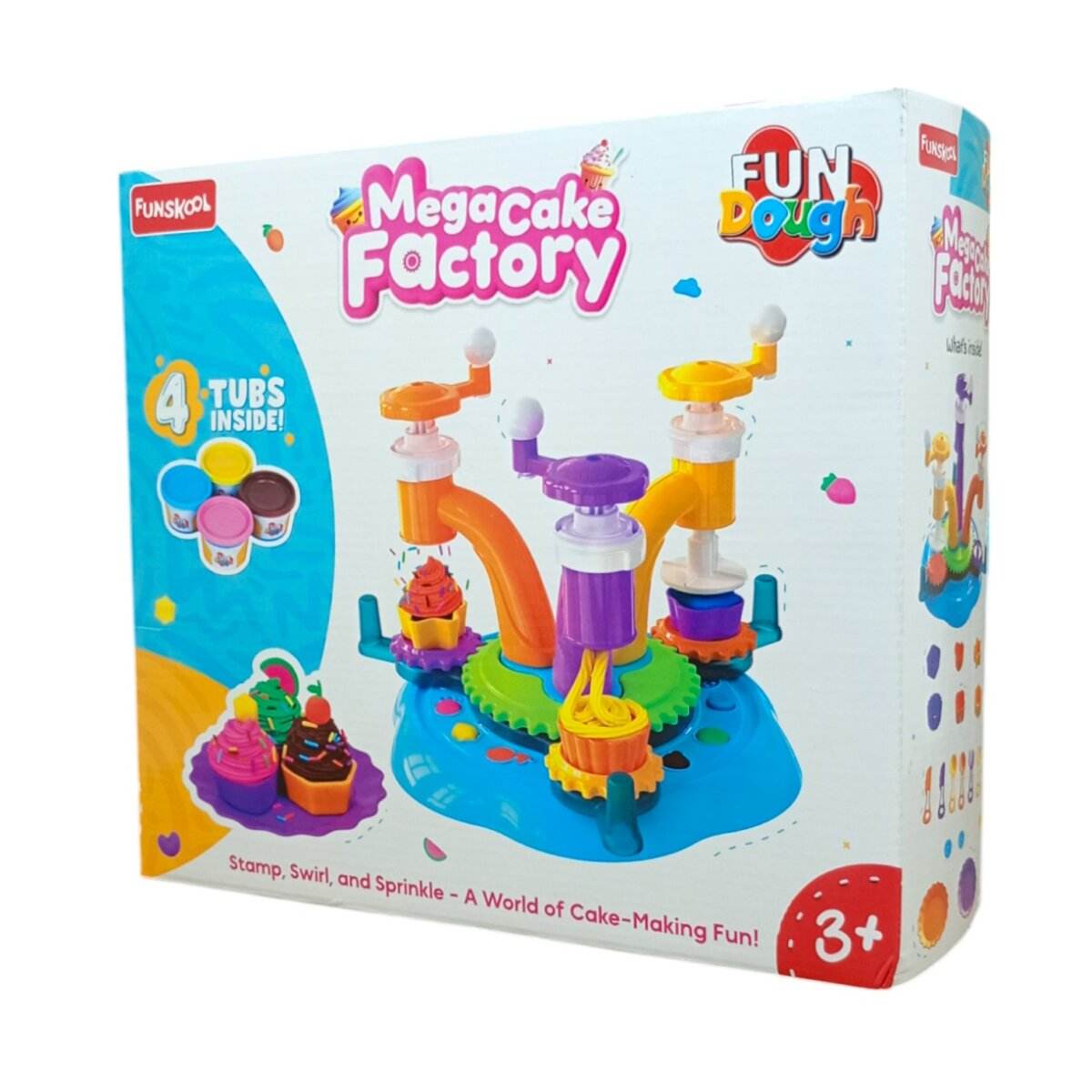Funskool Fun Dough Megacake Factory Playing Dough Kit 3 Years+ - T-Rex the toyland Sitamarhi