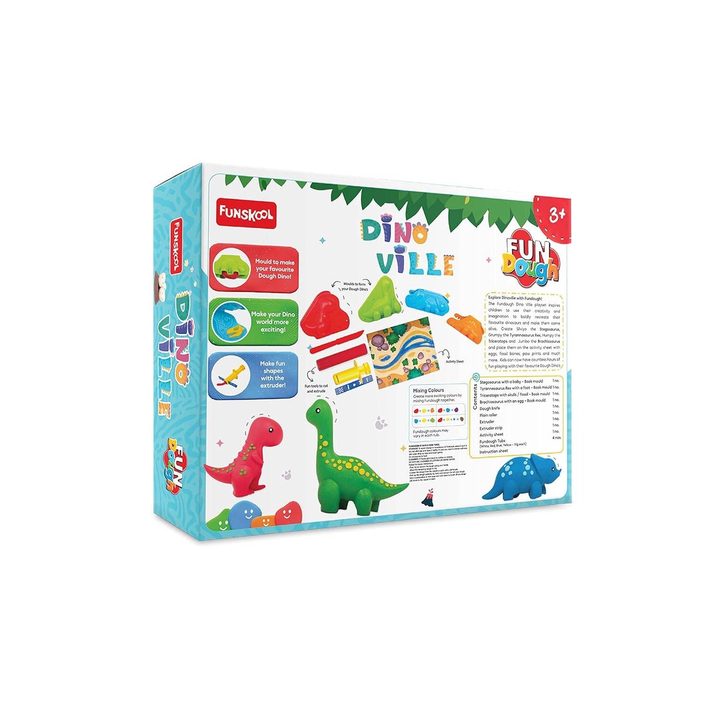 Fundough Dino Ville modeling clay set by T-Rex the toyland Sitamarhi with colorful dinosaur shapes