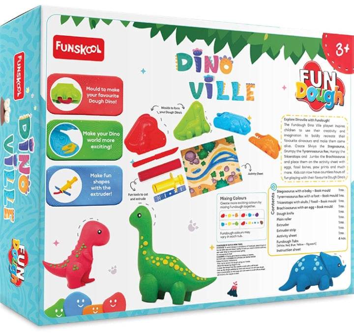 Fundough Dino Ville modeling clay set with dinosaur molds and colorful clay from T-Rex the toyland Sitamarhi