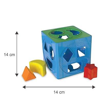 Funskool Giggles - 2 in 1 Toddler Multicolour Giftset,Shape Sorting Cube and Aeroplane Pull Along Toy, Develops Motor Skills,18 Months and Above, Infant & Pre-School Toys - T-Rex the toyland Sitamarhi