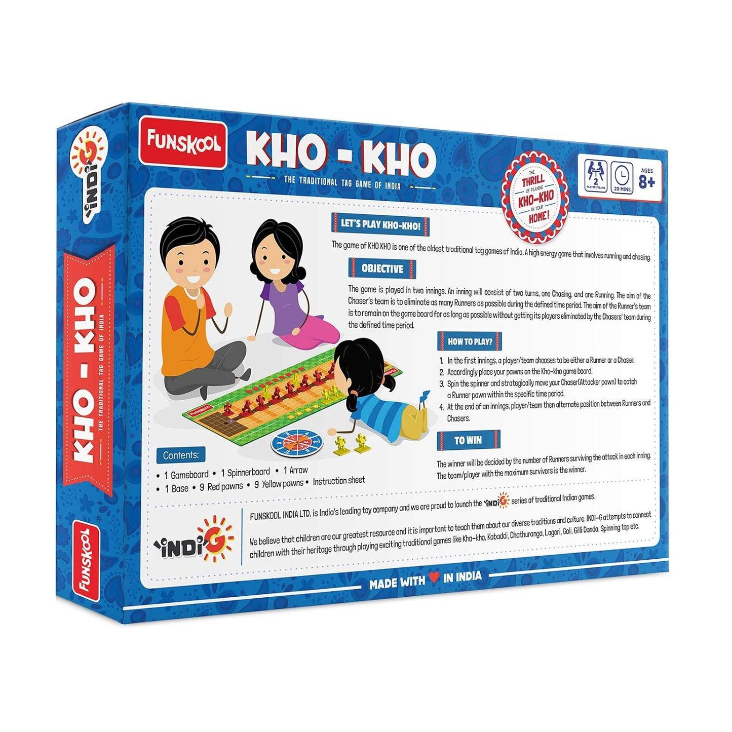 Kho Kho board game by T-Rex the toyland Sitamarhi with colorful game pieces and traditional Indian game design