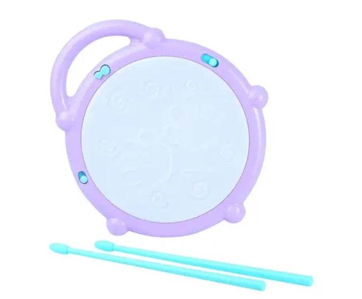 Kriddaank Spiderman musical drum for kids in purple with blue drumsticks and handle