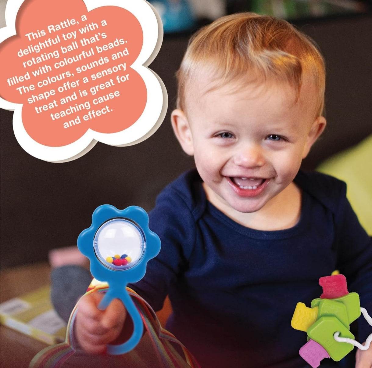 Giggles Funskool Gift Set Mini, Toy Set for Newborn Baby, Infants & Toddlers, Includes Rattle, Teether, Vehicle & Activity Toys With Development, Gift Set for Babies, Multicolor Age 5+ Months - T-Rex the toyland Sitamarhi