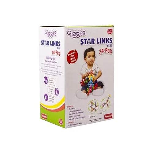 Giggles Funskool Star Link Plus, Educational & Creative Construction Toy Blocks for Kids, Encourages Learning & Development, Fun Activity for Preschoolers, Gift Set for Kid, Age 12+ Months - T-Rex the toyland Sitamarhi