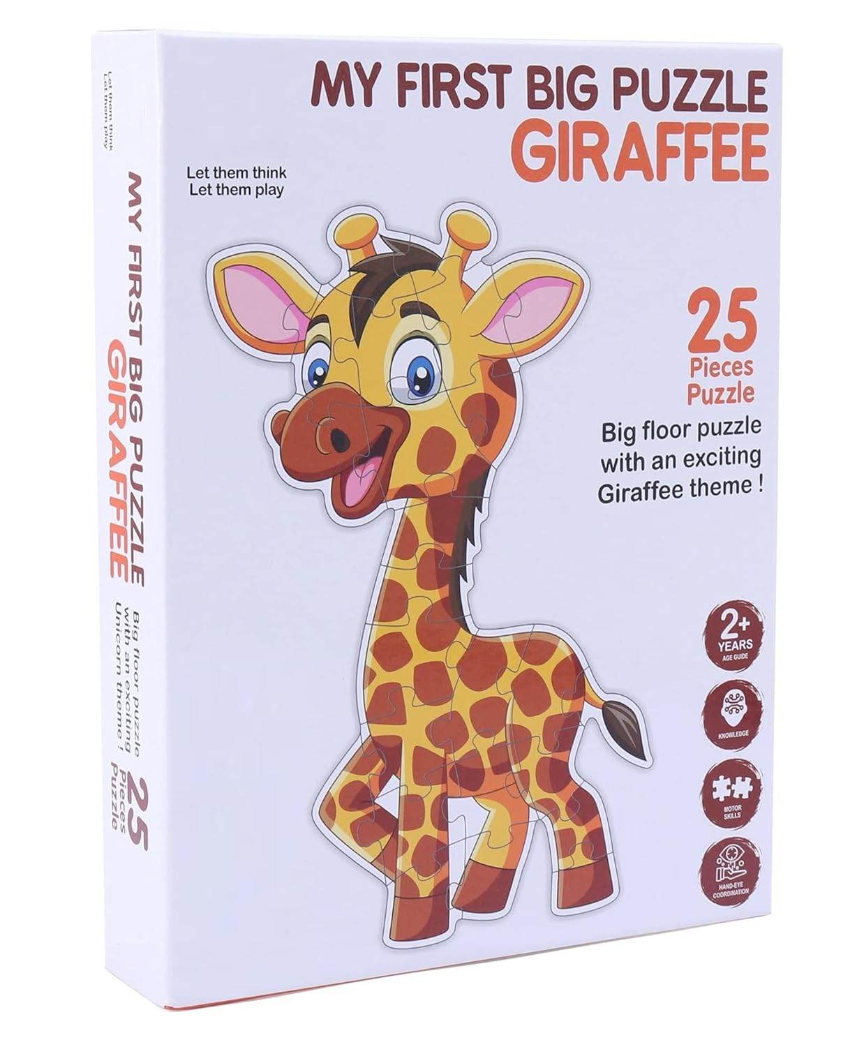 Giraffe floor puzzle 2 year olds with 25 large pieces featuring a cute cartoon giraffe for toddlers