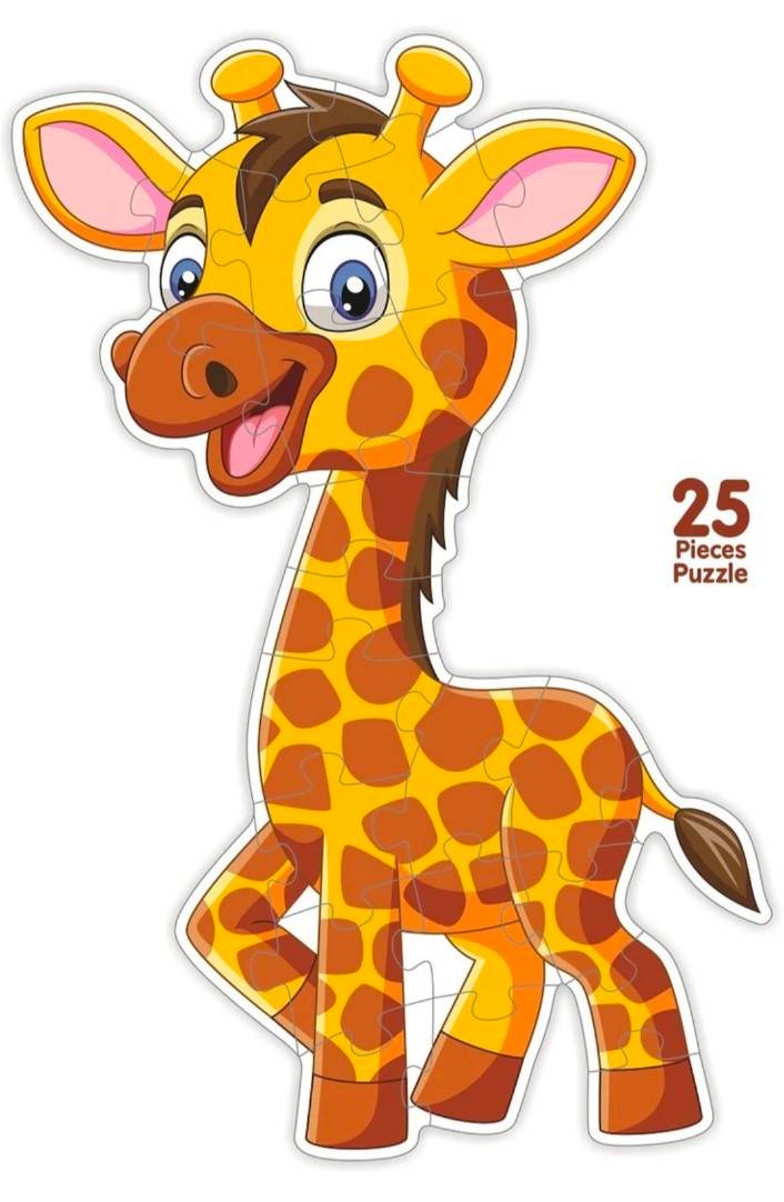 Cute cartoon giraffe floor puzzle 2 year olds with 25 large pieces for early learning