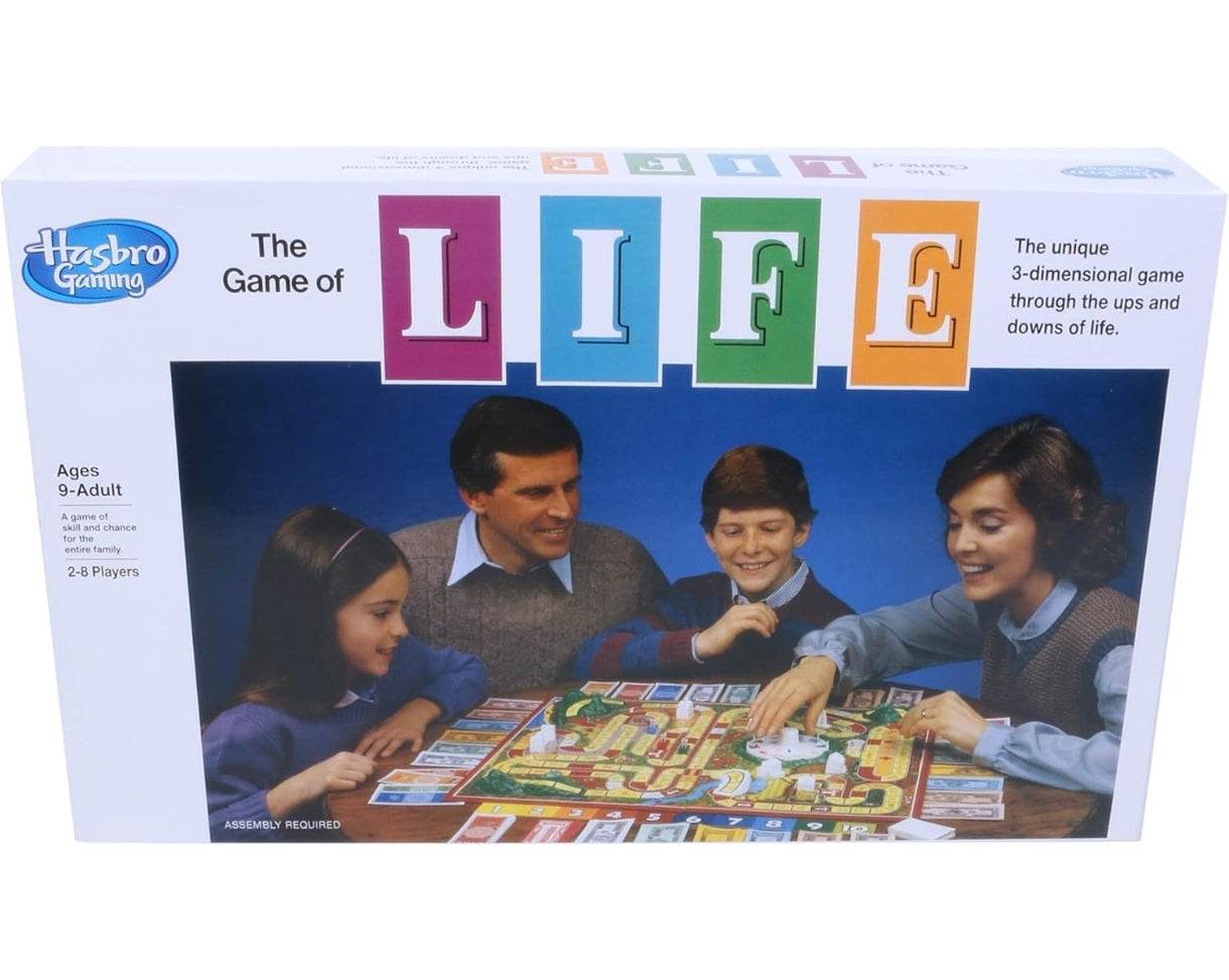 Hasbro Game of Life board game for ages 9 and up featuring family gameplay and life choices