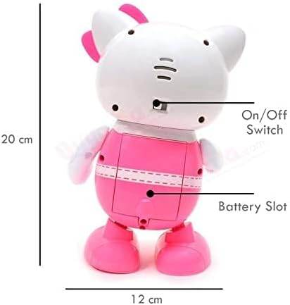 Hello Kitty musical toy for kids in pink with on/off switch and battery slot