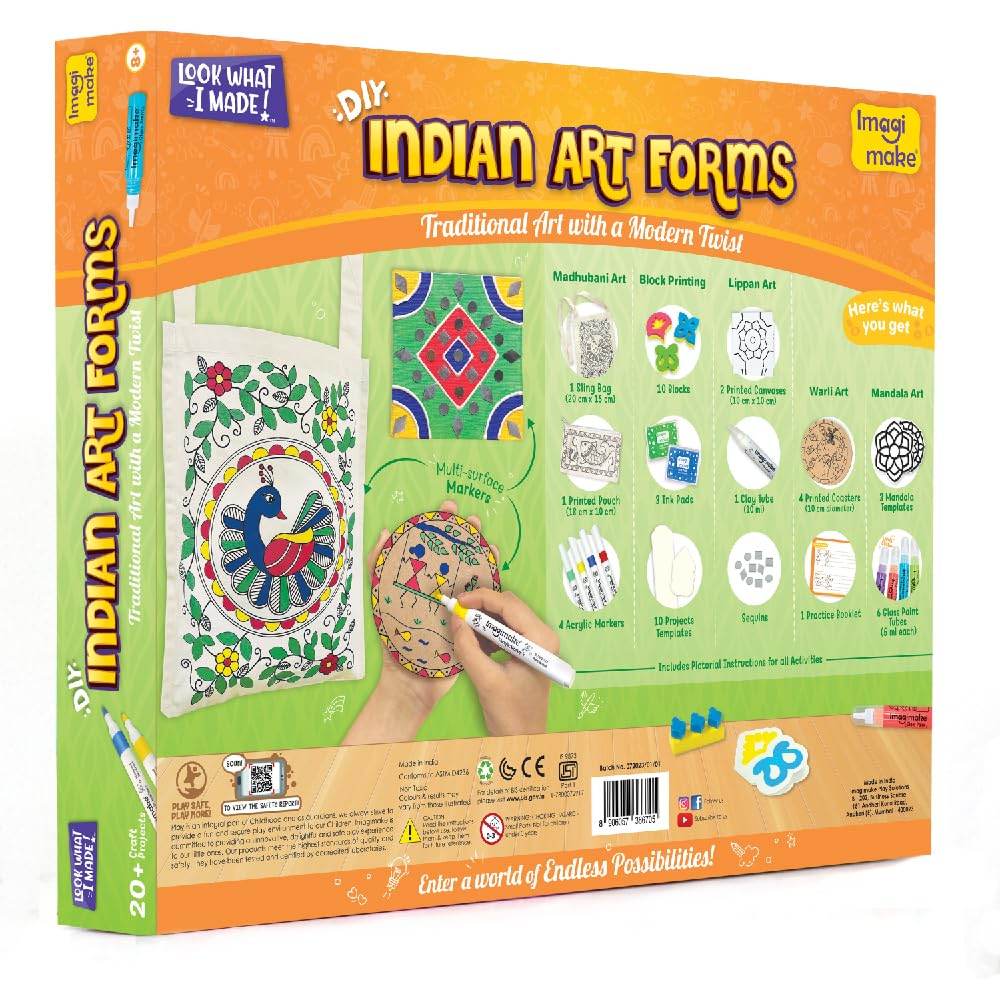 Imagimake Indian art forms kit by T-Rex the toyland Sitamarhi with materials for traditional Indian art projects