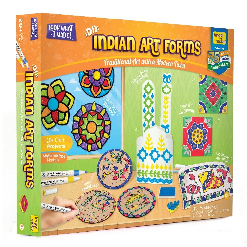 Imagimake Indian art forms kit by T-Rex the toyland Sitamarhi for DIY traditional Indian art projects