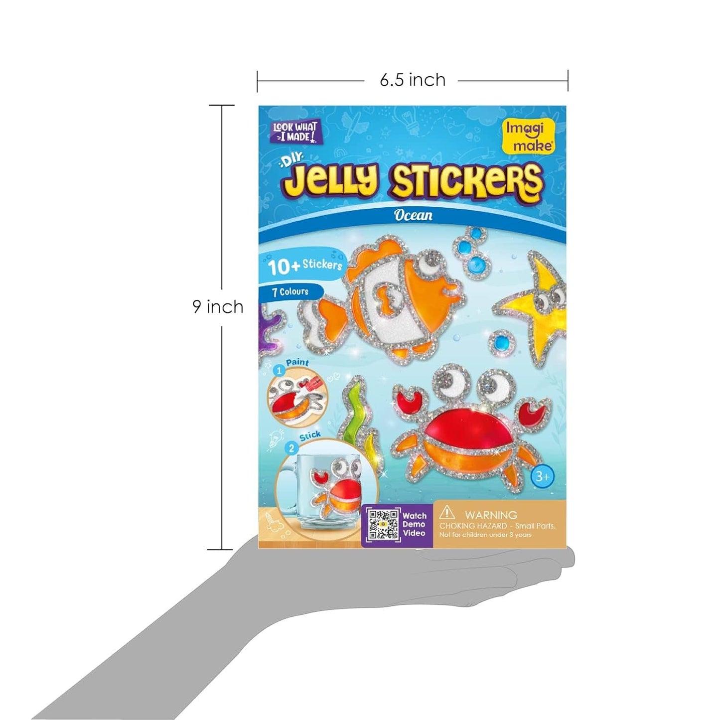 Colorful jelly stickers ocean kit craft with 10+ stickers for ages 3 and up