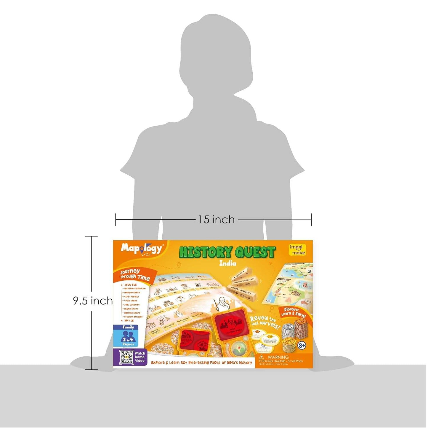 Imagimake Mapology History Quest educational game for kids featuring Indian history and interactive learning tools