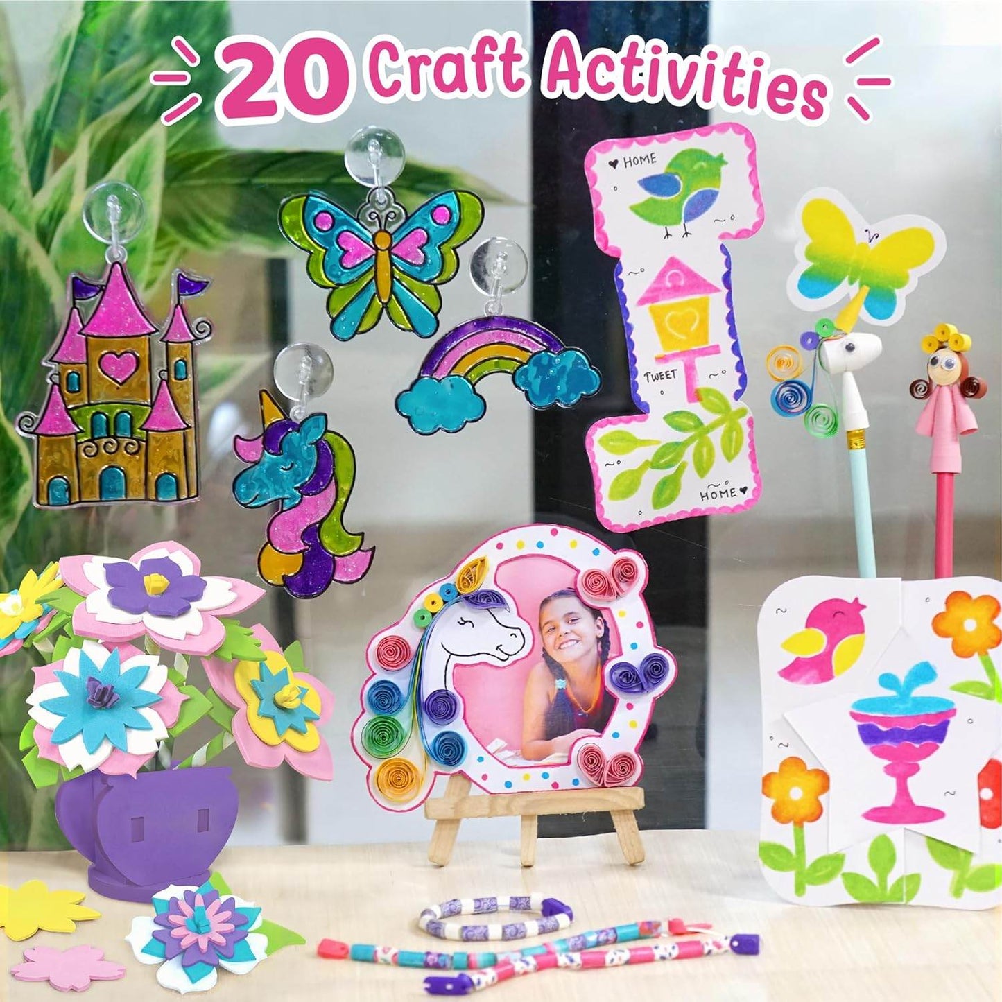Imagimake fabulous craft kit with 20 activities featuring colorful butterflies unicorns and flowers best arts and crafts gift for kids