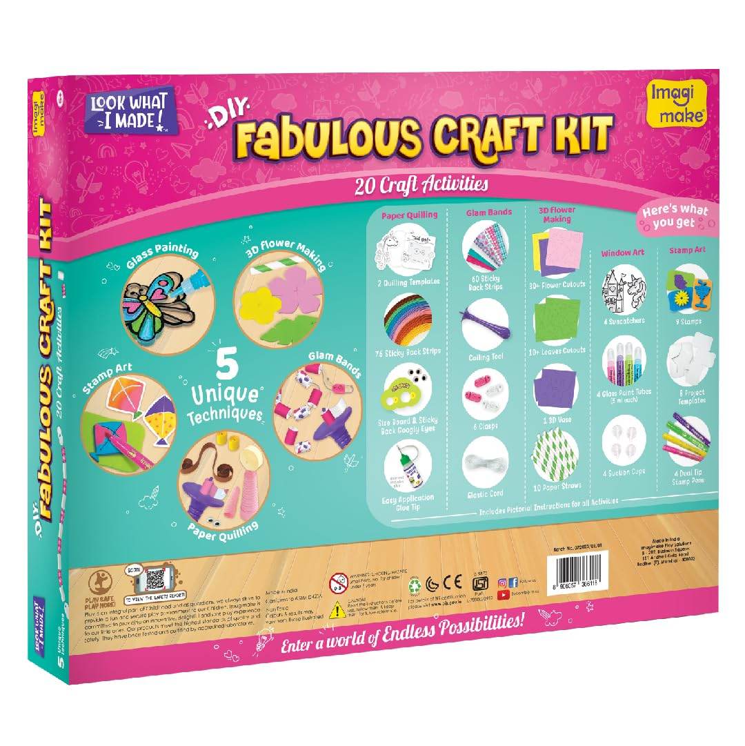 Imagimake DIY Fabulous Craft Kit with 20 activities offering best arts and crafts gift for kids