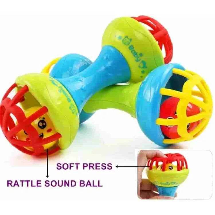 Colorful safe non-toxic infant rattles with soft press and rattle sound ball for babies