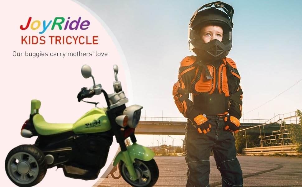 JoyRide Harley Battery Operated RideOn Bike for Kids with Music &Lights, for 2 to 5 Year Child with Foot Accelerator Made in India (Green) - T-Rex the toyland Sitamarhi