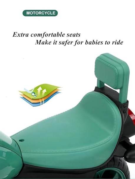 JoyRide Harley Battery Operated RideOn Bike for Kids with Music &Lights, for 2 to 5 Year Child with Foot Accelerator Made in India (Green) - T-Rex the toyland Sitamarhi