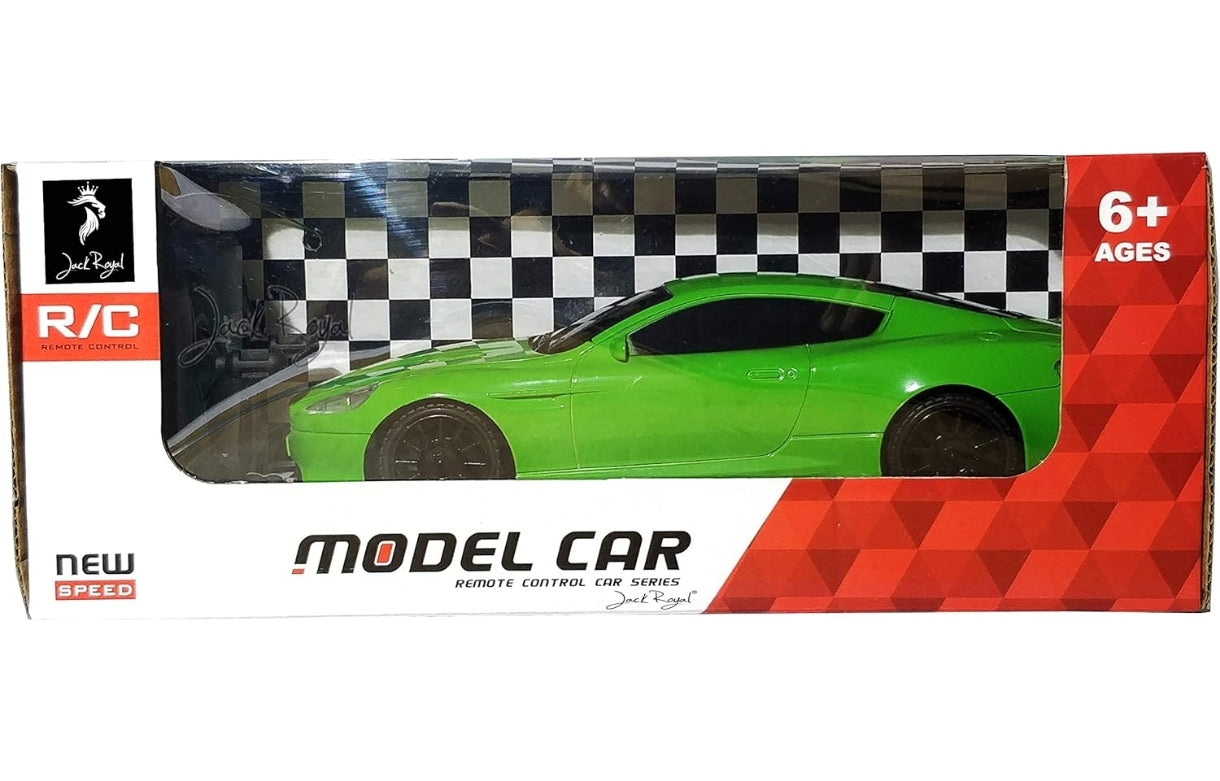 T-Rex the ToyLand remote control jaguar car toy in green with sleek design in packaging