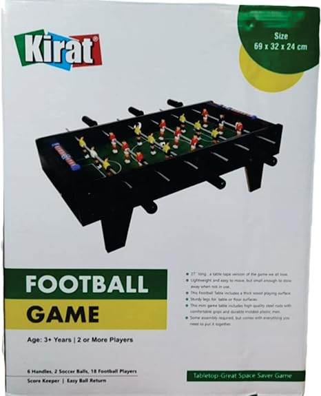 Kirat kids indoor football table game with classic foosball design and 6 handles for 2 or more players