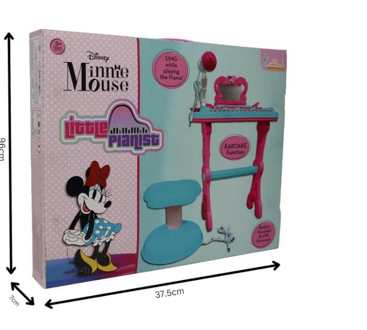 Kriiddaank Minnie Little Pianist Keyboard - Musical Exploration, Fun Sound Effects, Portable & Battery Operated | Fun & Educational Toy for Kids | Safe, Engaging & Interactive Play - T-Rex the toyland Sitamarhi