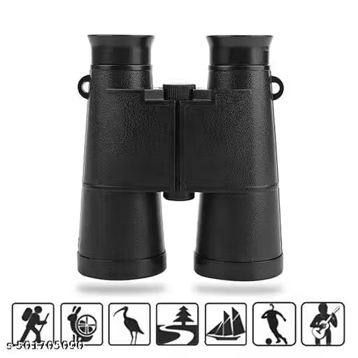 Black binoculars on a white background