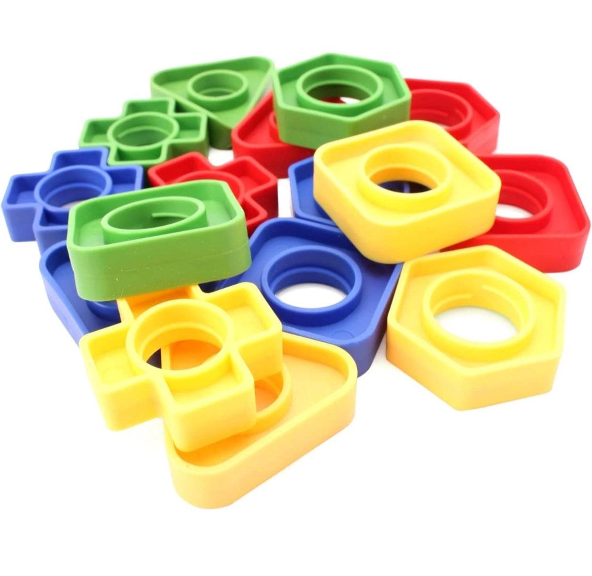 Colorful interlocking pieces of educational construction toy set 90 pieces for creative building