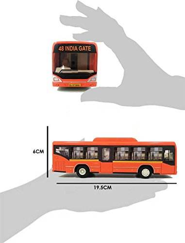 T-Rex the toyland Sitamarhi low floor city bus toy in orange with detailed design and city route display