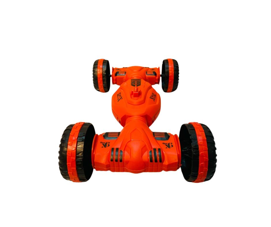 T-Rex the ToyLand bright orange RC car with large wheels and 360 degree rotation toy car feature