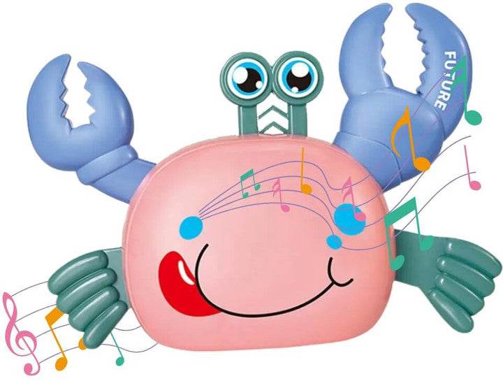 LUMO musical battery operated crab toy for kids with colorful claws and playful design