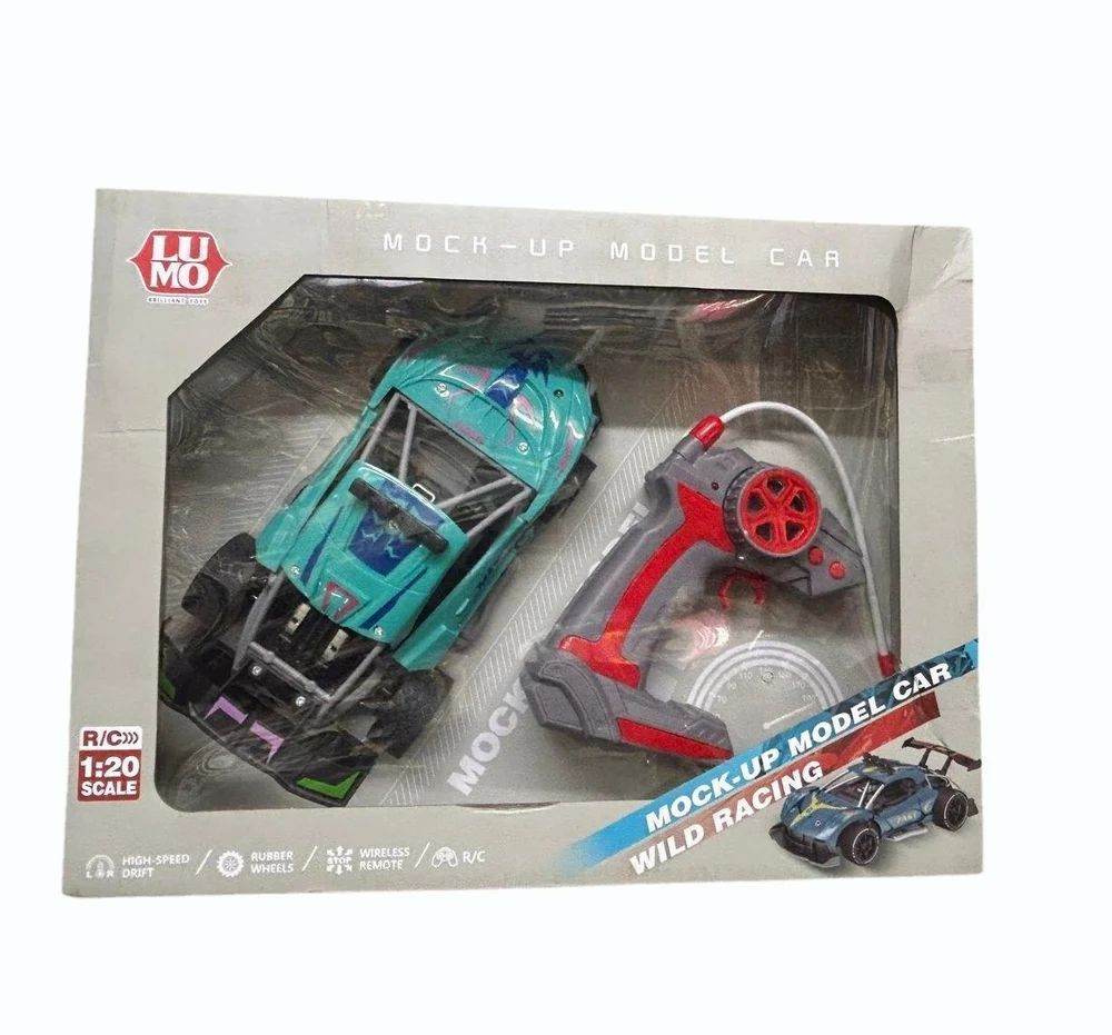LUMO remote control racing car for kids with wireless controller and rugged design in packaging