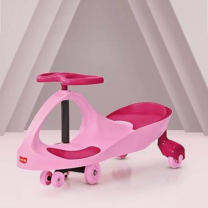 LuvLap Sunshine Swing Car, Magic Car, Kids Push Car, Swing Car for Kids, Comfortable Seats & Durable, Baby Car, Magic Toy Car, Kids Swing Car, Ride On Car, Kids Car, 3+ Years, Pink - T-Rex the toyland Sitamarhi