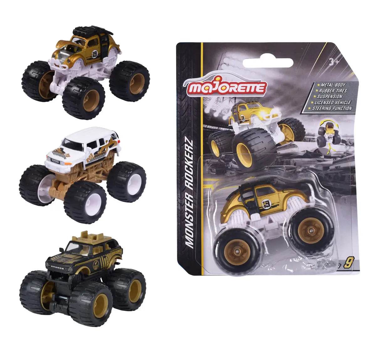 Majorette Limited Edition 9, Gold Rockerz 3 Assorted Multicolour, 3Y+ - T-Rex the toyland Sitamarhi