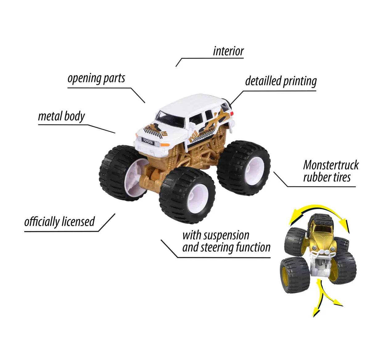 Majorette Limited Edition 9, Gold Rockerz 3 Assorted Multicolour, 3Y+ - T-Rex the toyland Sitamarhi