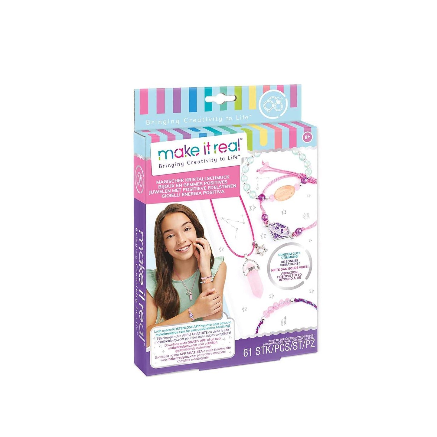 DIY jewelry kit for girls by T-Rex the toyland Sitamarhi with 61 pieces for creative bracelet making
