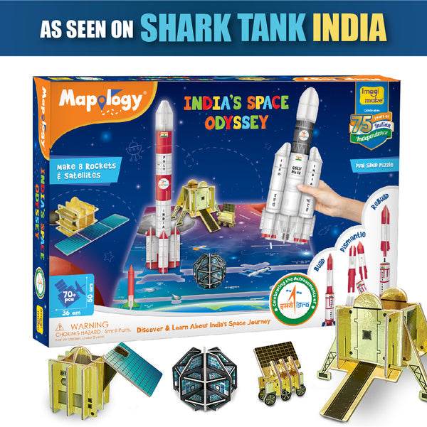Educational space toy set by T-Rex the toyland Sitamarhi featuring rockets and satellites from India's space odyssey