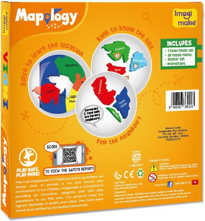 India map puzzle for kids by T-Rex the toyland Sitamarhi with 30 pieces and educational features