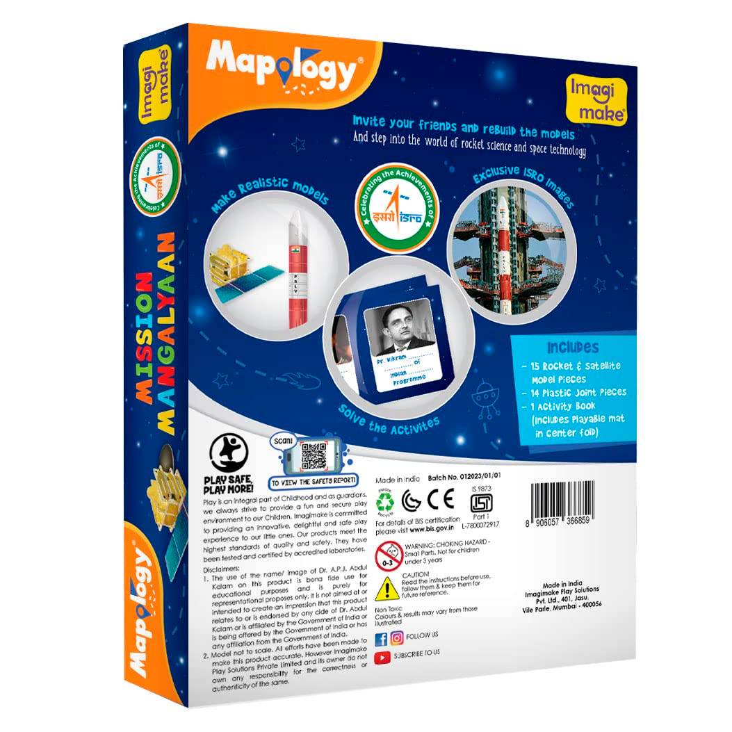 ISRO Mangalyaan educational toy box with realistic rocket models and interactive space science activities