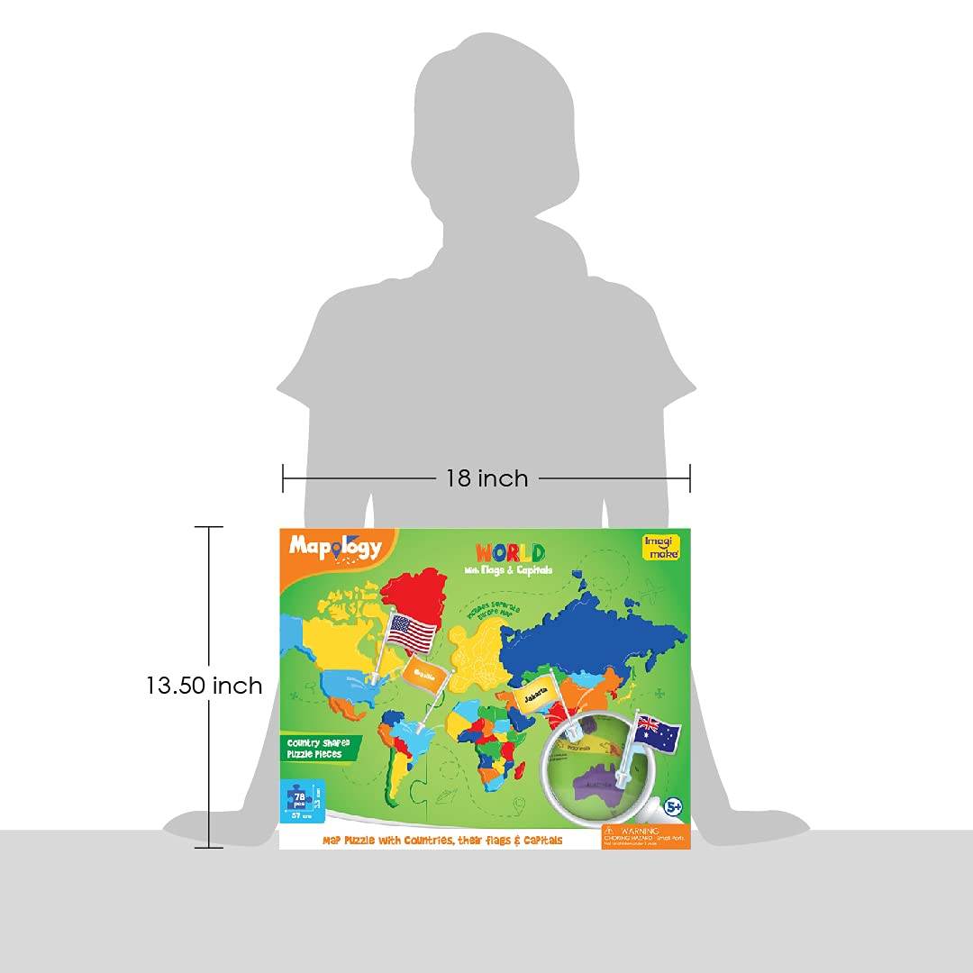 Mapology world flags and capitals game educational puzzle with countries and flags for kids