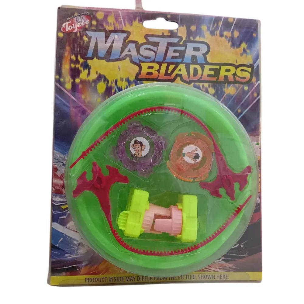 Master Bladers beyblade spinning top set with two tops and green battle arena from T-Rex the toyland Sitamarhi