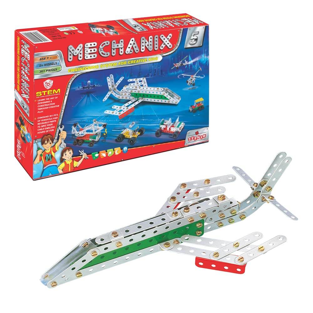 Mechanix 5 construction toy kit with metal parts and screws for building creative models